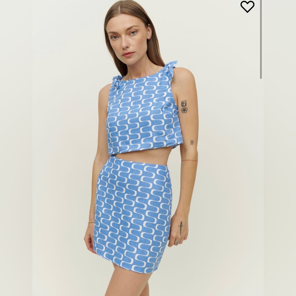 Reformation Farley Linen 2 Piece Set